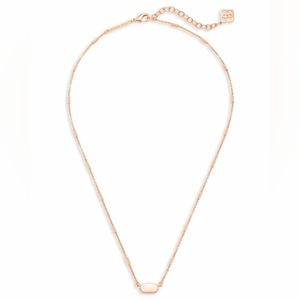 NWOT Kendra Scott Fern Pendant Necklace in Rose Gold